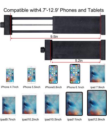 53-inch Tablet Tripod - Aluminum Stand for iPad, iPhone, Camera - Lightweight Selfie Stand for Travel - Black - Buy Online on GoSupps.com