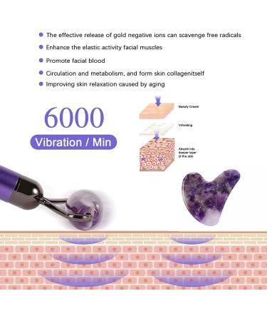 Shop 100% Natural Amethyst Massage Tools & GUA SHA Set | Anti-Aging Facial Rollers & Devices for Women - Buy Online on GoSupps.com