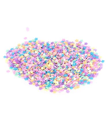 30g Star Polymer Slices Soft Clay Slices Resin Slices Nail Art Slices Supplies Star Clay Slice Colorful Art Crafts for HandMade Nail Decorations