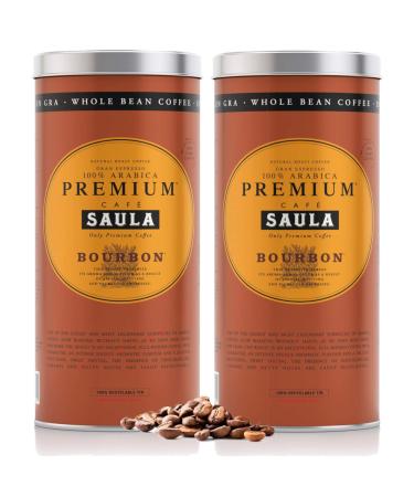 Caf Saula grain Pack de 2 bo tes de 500 gr. Premium Bourbon 100% Arabica