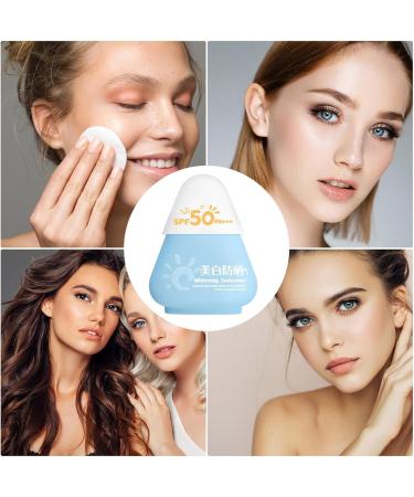 Travel Sunscreen 60g Waterproof Sweat-proof whitening Sunscreen Facial Sunscreen SPF 50 PA+++ Vacation Sunscreen Gentle refreshing Matte Finish Long-lasting Makeup Oily Skin Sunscreen For Summer Beach cedar blue bottle - Buy Online on GoSupps.com