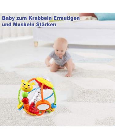 Hola Baby Toys: Motoric Rassel Ball for 6 Months+ - Perfect Greifball & Crawling Toys for Babies 3 to 12 Months - Buy Online on GoSupps.com