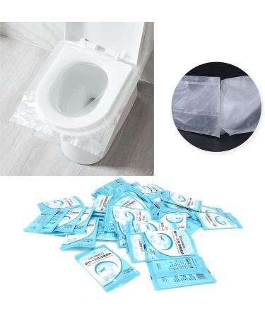 50pcs Disposable Plastic Toilet Seat Cover Waterproof Portable Paper Toilet Seat Covers Travel Accessories - Buy Online on GoSupps.com