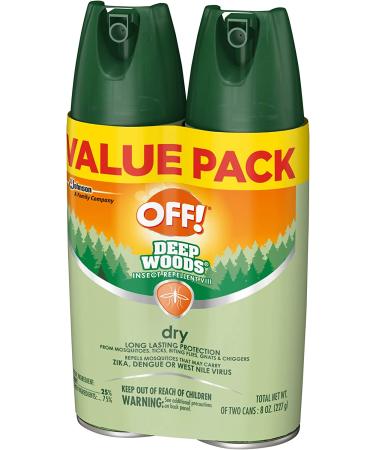 OFF! Deep Woods Insect Repellent Aerosol, Dry, Non-Greasy Formula, Bug Spray with Long Lasting Protection from Mosquitoes, 8 oz (Pack of 2) - Buy Online on GoSupps.com