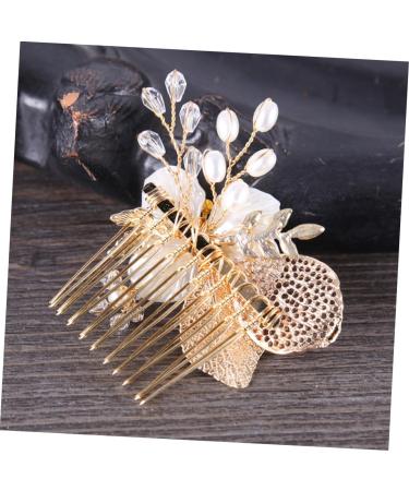 Ipetboom 1pc Tiara Headpiece for Bride Hair Comb Bride Headpieces for Wedding Headwear for Women Bridal Comb Women Hair Accessory Bride Insert Comb Headgear Leaf Miss Accessories - Buy Online on GoSupps.com