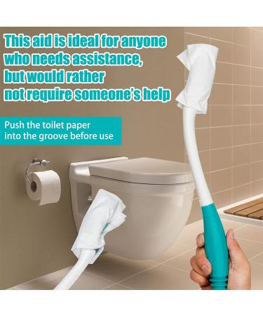 Kirimon Long Reach Toilet Wiping Aid for Limited Mobility - Bottom Buddy for Elderly, Pregnancy & Disabilities - Buy Online on GoSupps.com