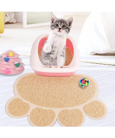 ExeQianming Pet Mat - Claw Shape Feeding Mat for Dogs | 30x37 cm Beige - Perfect for Eating & Drinking - International Shipping Available - Buy Online on GoSupps.com