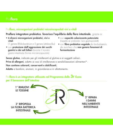 Guna Proflora 10 sachets food supplement with microencapsulated probiotic microorganisms - Buy Online on GoSupps.com