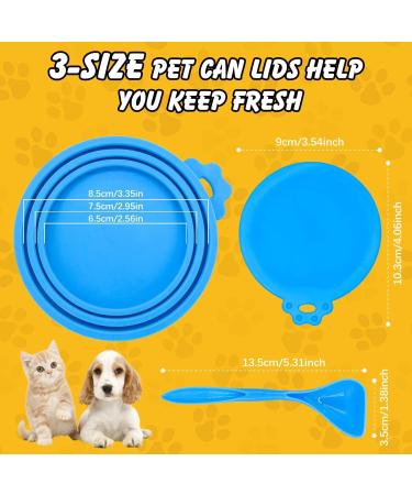 2Pcs Universal BPA-Free Tin Can Covers for Dog Food with Spoons - Dishwasher Safe Lid for Cat/Dog Tins | Pet Food Storage Containers - Buy Online on GoSupps.com