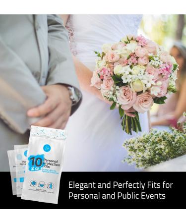 All-in-One Personal Protection Kits to GO - 10 Pack - With Plastic Gloves Hand Cleansing Wipes Disposable Face Mask - Buy Online on GoSupps.com