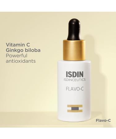 ISDIN Flavo-C Vitamin C Serum - Antioxidant Anti-Aging Benefits for Bright Elastic Skin - 1 Fl. Oz - International Shipping Available - Buy Online on GoSupps.com