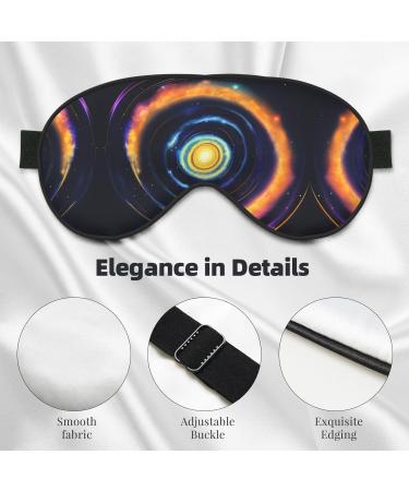 Space Spiral Cosmic Energy Print Eye Mask | Double-Sided Soft & Light Blocking for Better Sleep - Buy Online on GoSupps.com