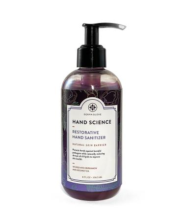 HAND SCIENCE by DERMAGLOVE  A pH Balancing Hand Sanitizing and Restorative Gel formulated with essential vitamins - Provides Up-to 8 Hours of natural moisture paraben-free naturally scented (8-ounce pump)
