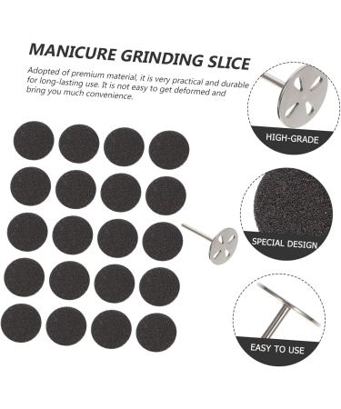 FRCOLOR 1 Set Nail Polishing Sheets Manicure Replaceable Sandpaper Discs Power Tool Sandpaper Disk Wisking Tool Electric Nail Implements Grinding Sheet Stainless Steel Lava Stone - Buy Online on GoSupps.com