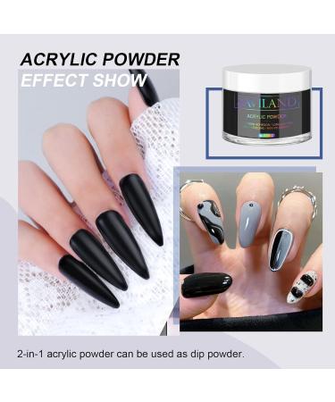 Saviland Black Acrylic Powder 30g Colored Nail Powder for Extension & French Manicure - Buy Online on GoSupps.com
