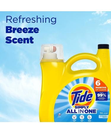 Tide Simply Liquid Laundry Detergent, Refreshing Breeze - 114 Loads - Buy Online on GoSupps.com