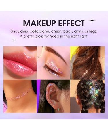 Color Changing Sequins Body Glitter Gel Set - Waterproof & Long-Lasting Makeup for Face, Eyes, Lips, Hair, Nails - Safe & Easy to Use - 01 02 03 04 - Buy Online on GoSupps.com