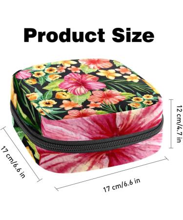 Shop Women's Tropical Flower Binding Storage Bags - Portable Menstrual Pad & Tampon Holders - Multi-Colored for School & Office - Buy Online on GoSupps.com