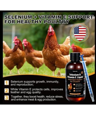 E+S Poultry Vitality Formula | Selenium for Chickens and All Poultry | Nutrient Support Liquid for Energy Balance and Mobility | Feed Mix Additive for Healthy Growth - Buy Online on GoSupps.com