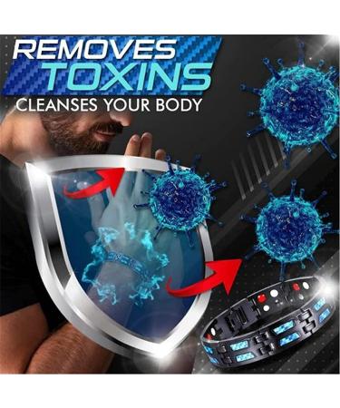 Carbonblue Magnet Bracelet Carbon Blue Titanium Magnetic Therapy Bracelet Magnetic Slim Fit Bracelet Magnetotherapy Body Firming Bracelet Double Row Strong Magnets Bracelet - Buy Online on GoSupps.com