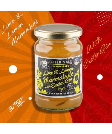 Otter Vale Marmalade & Chutney Pick N Mix | Choose From 3 Flavours | Ginger & Spiced Rum Lime & Lemon Marmalade-Exeter Gin Marmalade-Somerset Cider Brandy - Pack of 2 x 315g - Buy Online on GoSupps.com