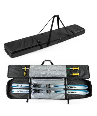 DSLEAF Snowboard Bag, Ski Cover Bag for Air Travel, Suitable for 1 Board or 2 Sets of Skis, Goggles, Gloves and Other Essentials Black