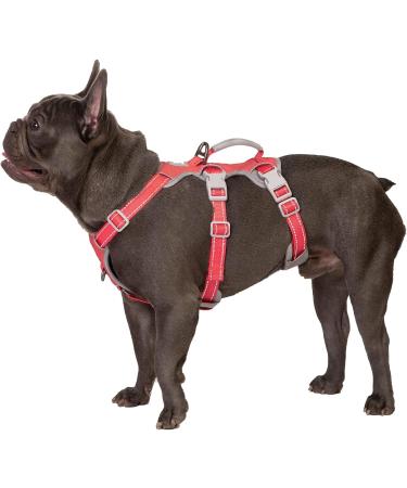 Huntboo dogs safety dishes non -slip dog harness escape proof reflective dishes with handle breathable durable adjustable vest for medium -sized dogs (red m) red medium (pack with 1)