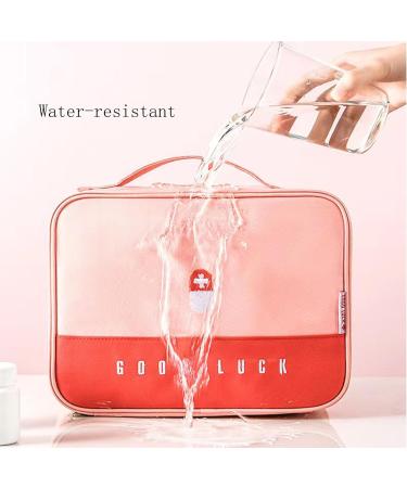 Travel Medicine Bag - Pill Organizer & Storage Pouch for Medications Vitamins Supplements - Pink Carrying Case for Traveling Medical Supplies - Buy Online on GoSupps.com