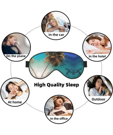 Caribbean Islands Adjustable Eye Mask - Soft Elastic Sleep Mask for Men & Women - Nighttime Comfort in Black - Buy Online on GoSupps.com