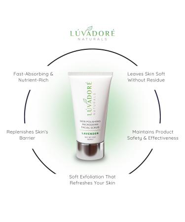 Luvadore Naturals Microdermabrasion Facial Scrub Skin Polishing Exfoliating Face Scrub Gentle Face Exfoliator with Shea Butter Vitamin E Hydrating and Smoothing Formula for Wrinkles Scars - Buy Online on GoSupps.com