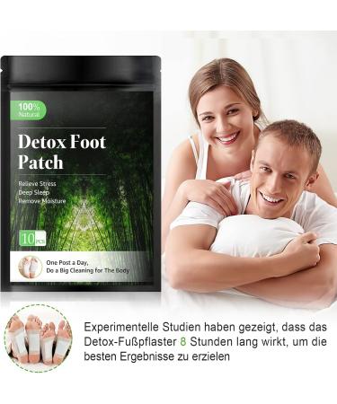 Detox Foot Pads - 100% Natural Detoxification Plaster for Deep Sleep & Stress Relief | 10 Pieces - Buy Online on GoSupps.com
