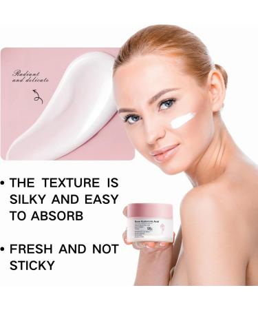 Rose Hyaluronic Acid Face Moisturizer for Women - Moisturiser Face Women - Anti Aging Face Cream - Face Cream with Rose Extract and Hyaluronic Acid - Skin Lightening Cream with Light Texture - Buy Online on GoSupps.com