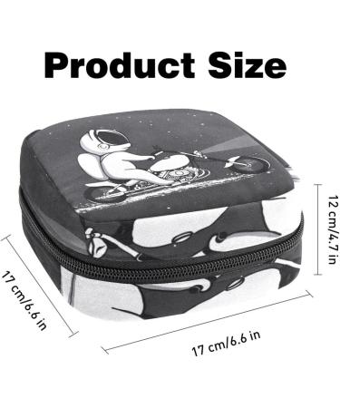 Buy Cute Space Motorcycle Menstruation Pad Bag with Zipper - Stylish Tampon Collection Bags for Women & Girls - Buy Online on GoSupps.com