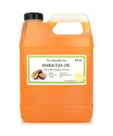Dr Adorable - 32 oz - Maracuja (Passionfruit) Oil - 100% Pure Natural Premium Organic Cold Pressed