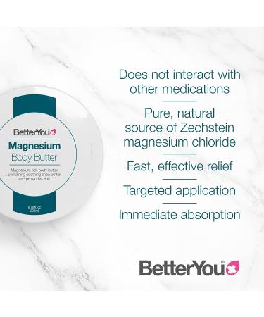 BetterYou Magnesium Body Butter - Hydrating Formula for Dry Skin - 6.7 oz - Buy Online on GoSupps.com