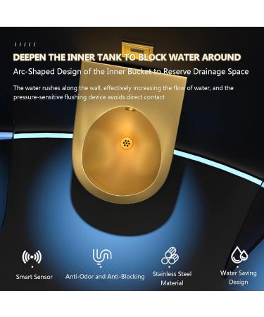 Urinarios de Acero inoxidable Urinarios de drenaje montados en la pared por inducci n Urinarios de Acero inoxidable 304 montados en la pared adecuados Urinarios para Hombres para USO famil - Buy Online on GoSupps.com