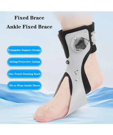 Foot Drop Orthotic Brace | Adjustable Ankle Splint for Sprained Ankle Support - Inflatable Stabilizer (Left S - Buy Online on GoSupps.com