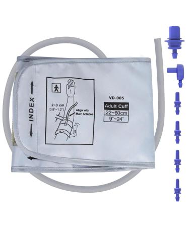 Elera large blood pressure cuff 22-60 cm for large arms 6 connections compatible with most blood pressure measuring devices replacement blood pressure cuff and blood pressure cuff XL XL+6 connections - Buy Online on GoSupps.com