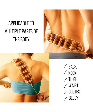Mr. Woodware Wood Therapy Massage Tools - 2-Piece Lymphatic Drainage Curved Roller & Back Massager Kit for Body Shaping & Sculpting - Maderoterapia Wood Massage Tools - Buy Online on GoSupps.com