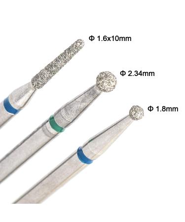 OIIKI 3PCS Diamond Nail Drill Bits for Electric Nail File Machine - Cuticle Clean Carbide Rotary Burrs for Pedicure Nail Art - Buy Online on GoSupps.com