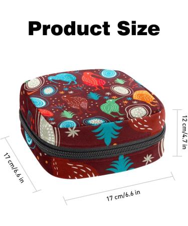 Kiwi Bird Red Animal Sanitary Pad Storage Bag for Teen Girls - Sanitary Napkin Storage Pouch - Buy Online on GoSupps.com