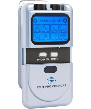 Axion TENS Device Stim-Pro Comfort | Pain Therapy for Neck Back & Joints | Special Offer with Contact Spray & 4x Electrode Pads | Certified Medical Device - Buy Online on GoSupps.com
