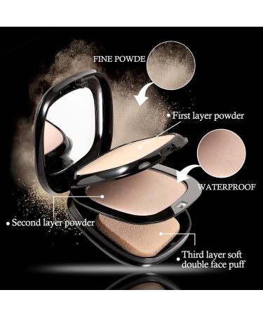 Boobeen 2 Layers Setting Pressed Powder Makeup Oil Control Setting Powder Foundation Pressed Face Powder Compact Long-Lasting Matte Finishing Powder Light Shade Powder Flawless Lightweight - Buy Online on GoSupps.com