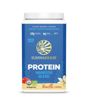 Sunwarrior Warrior Blend Organic Raw Vegan Protein Powder Vanilla 750g - Buy Online on GoSupps.com