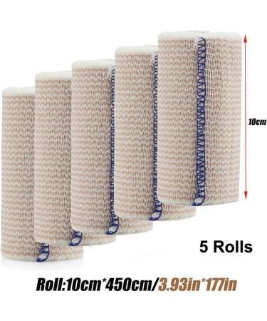 Jalzdieod 5 Rolls Elastic Bandage Wrap - Compression Bandage with Self Closure and Extra Clips Latex Free Bandage for Sports C - Buy Online on GoSupps.com