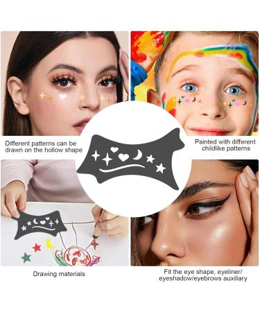 Eyeliners Stencils Wing Tips | Soft Precision Eyeliners Stencils Beveled Design Contour Guide for Makeup Beginners & Beauty Lovers Black - Buy Online on GoSupps.com