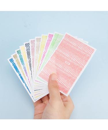 NICENEEDED 12 Sheets Nail Art Stickers nail stickers for nails design manicure tips decort DIY Nail Art Design Stickers for Gel Polish - Buy Online on GoSupps.com