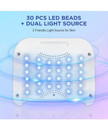 Aedavey Cordless Gel Nail Light 120W Nail Dryer for All Gel Nails LED Nail Lamp with 4 Timer Modes - Professional Curing - Auto Sensor - LCD Screen Portable Gel Light for Nails for Home & Salon (Sparkly Silver Diamond) - Buy Online on GoSupps.com