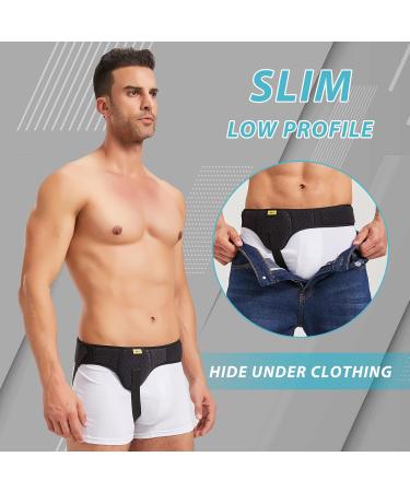 TENB Hernia Belt for Men Hernia Support Truss Inguinal or Sports Hernia Adjustable Waist Strap with Removable Compression Pads Breathable Material (Black X-Large) X-Large Black - Buy Online on GoSupps.com