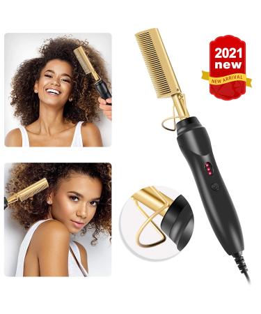 Buy HANDA Hot Comb - Adjustable 450 F Hair Straightener & Curling Iron | Fast Heating Anti-Scald Ceramic Comb - International Shipping Available - Buy Online on GoSupps.com